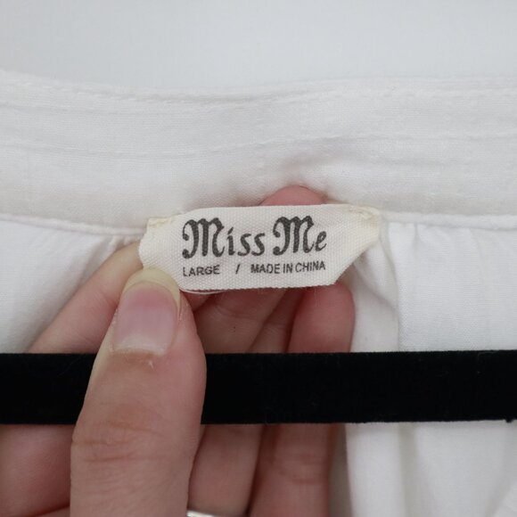 Miss Me Dress Women L White Boho Resort Beach Ethereal Prairie Romantic Feminine - Picture 2 of 16